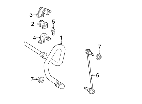 FRONT SUSPENSION/STABILIZER BAR & COMPONENTS for 2008 Toyota Highlander #1