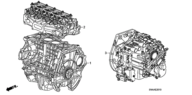 ENGINE/ENGINE ASSY. - TRANSMISSION ASSY. (1.8L) for 2009 Honda CIVIC SEDAN #1