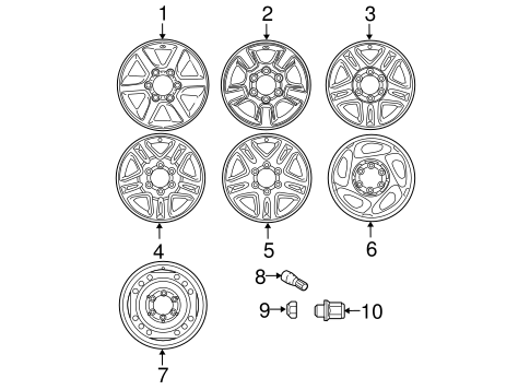 FRONT SUSPENSION/WHEELS for 2007 Toyota Sequoia #1
