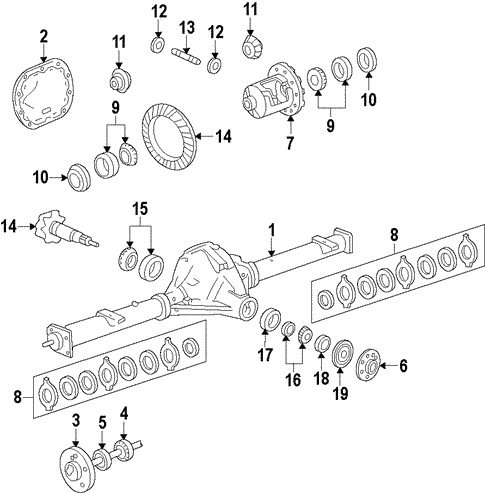 Universals & Rear Axle/Differential for 2014 Ford Mustang #1