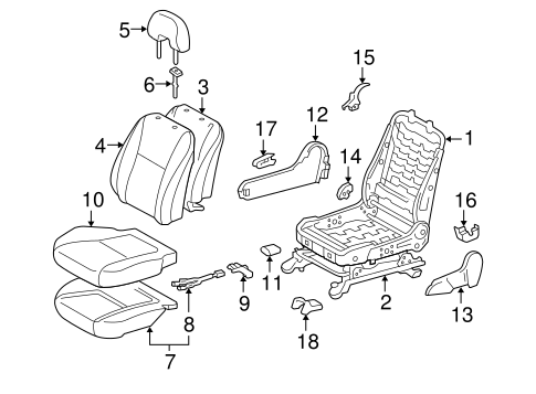 BODY/FRONT SEAT COMPONENTS for 2004 Toyota Prius #2