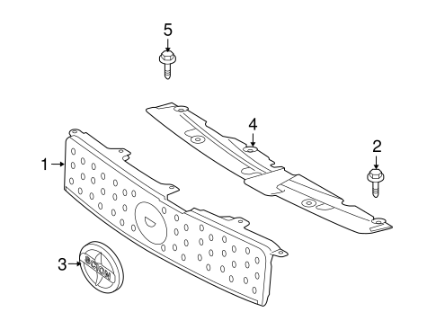 BODY/GRILLE & COMPONENTS for 2010 Scion xB #1