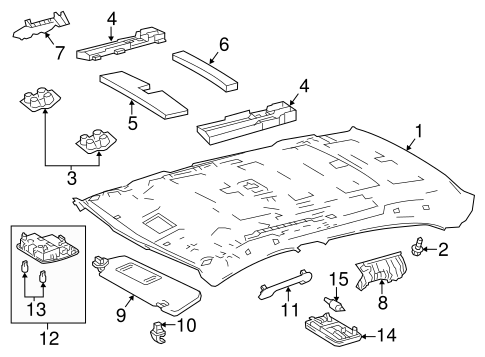 BODY/INTERIOR TRIM - ROOF for 2014 Toyota Corolla #1