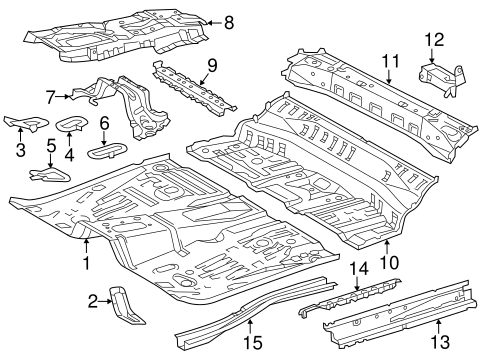 BODY/FLOOR & RAILS for 2015 Scion iQ #1