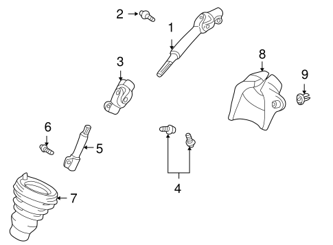 STEERING/SHAFT & INTERNAL COMPONENTS for 2004 Toyota Echo #1