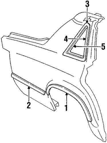 LTD EXTERIOR TRIM - QUARTER PANEL