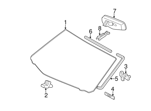 BODY/GLASS - WINDSHIELD for 2008 Toyota Avalon #1