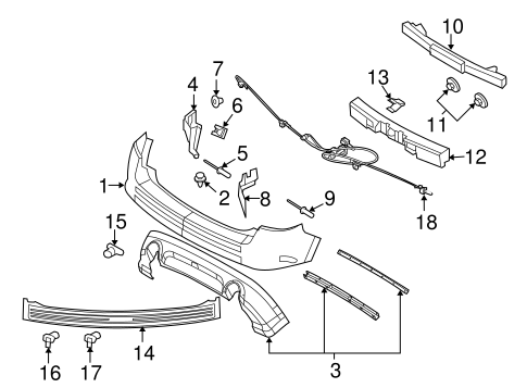 Body/Bumper & Components - Rear for 2010 Ford Edge #1
