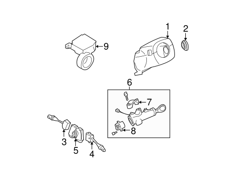 Steering/Shroud, Switches & Levers for 2004 Nissan Pathfinder #1