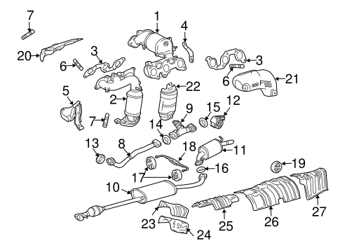 EXHAUST SYSTEM/EXHAUST COMPONENTS for 2006 Toyota Highlander #1