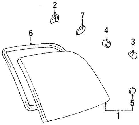 BODY/GLASS - SIDE PANEL for 1997 Toyota Previa #1