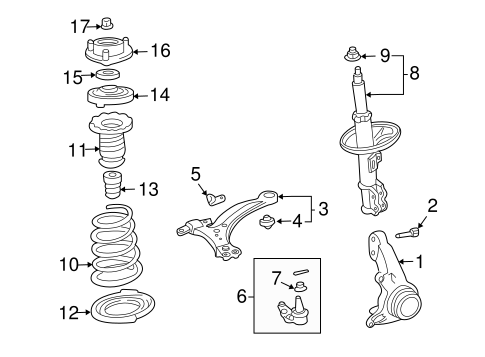 FRONT SUSPENSION/SUSPENSION COMPONENTS for 2006 Toyota Solara #1