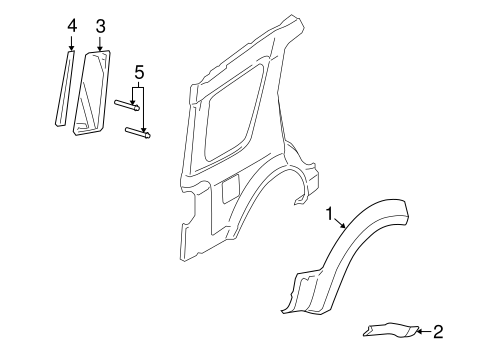 Taurus X EXTERIOR TRIM - QUARTER PANEL