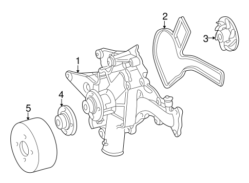 Water Pump for 2006 Mercedes-Benz SL 55 AMG® #1