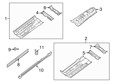 Body/Floor & Rails for 2012 Nissan Altima #2
