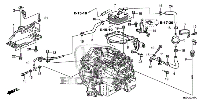 TRANSMISSION - AUTOMATIC/AT OIL LEVEL GAUGE - ATF PIPE (L4) ('11) for 2011 Honda ACCORD COUPE #1