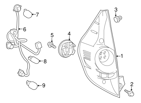 ELECTRICAL/BULBS - CHASSIS for 2015 Toyota Prius C #2