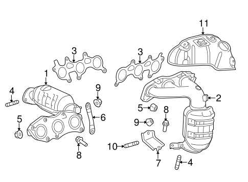 EXHAUST SYSTEM/EXHAUST MANIFOLD for 2013 Toyota Sienna #2