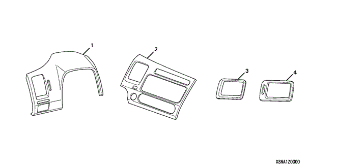 ACCESSORIES/INTERIOR GAUGE TRIM for 2006 Honda CIVIC COUPE #1
