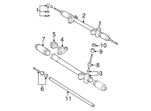 STEERING/STEERING GEAR & LINKAGE for 2000 Toyota Tacoma #5