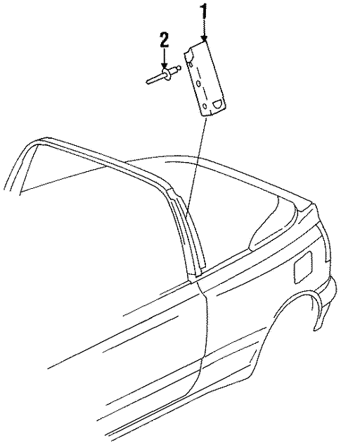 Exterior Trim - Pillars for 1999 Volkswagen Cabrio #1