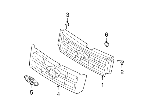 Body/Grille Panel for 2008 Ford Escape #1
