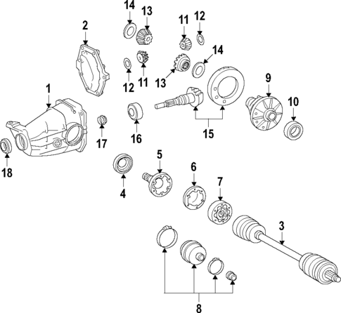 Axle Shafts & Joints for 1994 Mercedes-Benz E 320 #1