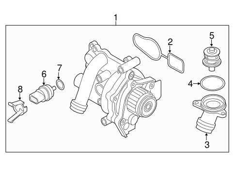 Cooling System/Water Pump for 2012 Audi TT Quattro #2