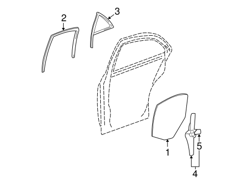 LS GLASS - REAR DOOR
