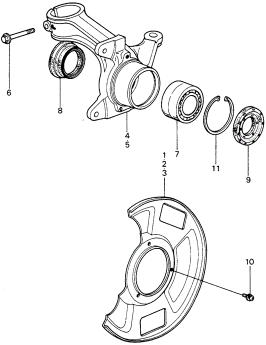 CHASSIS/STEERING KNUCKLE for 1982 Honda CIVIC HATCHBACK #1