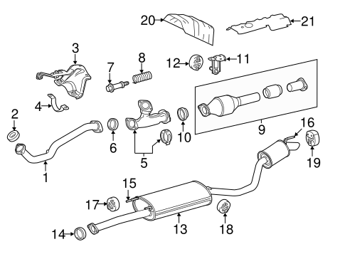 Exhaust System/Exhaust Components for 2016 Toyota Highlander #1