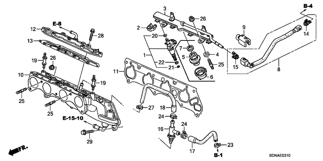 Engine/Fuel Injector (L4) for 2007 Honda ACCORD COUPE #1