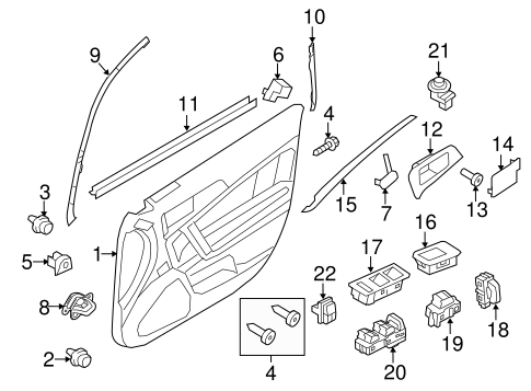 MKZ INTERIOR TRIM - FRONT DOOR