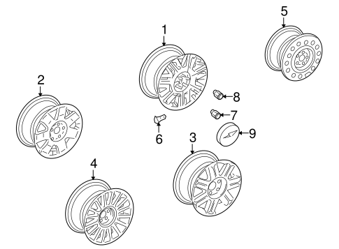Front Suspension/Wheels for 2002 Ford Thunderbird #1