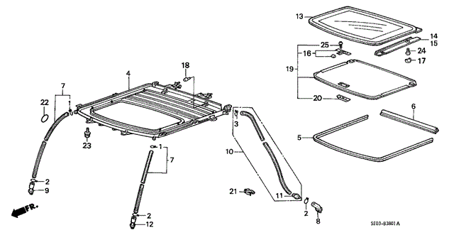 INTERIOR / BUMPER/SLIDING ROOF (1) for 1989 Honda ACCORD SEDAN #1