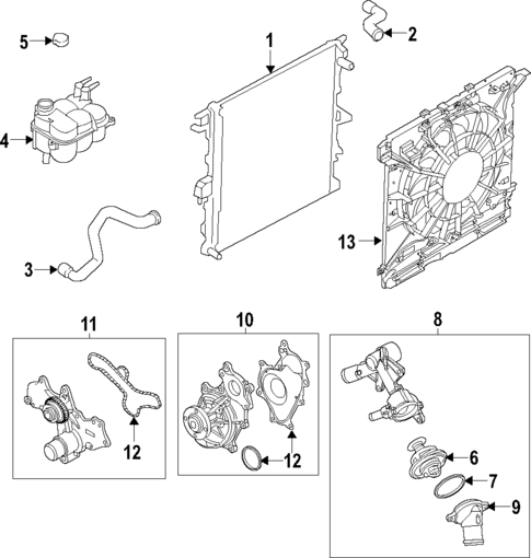 Radiator & Components for 2021 Ford Explorer #3