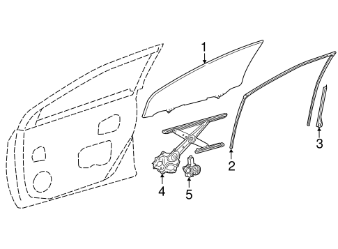 BODY/GLASS - FRONT DOOR for 2016 Toyota Corolla #1