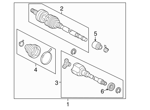 FRONT SUSPENSION/DRIVE AXLES for 2008 Toyota Prius #1