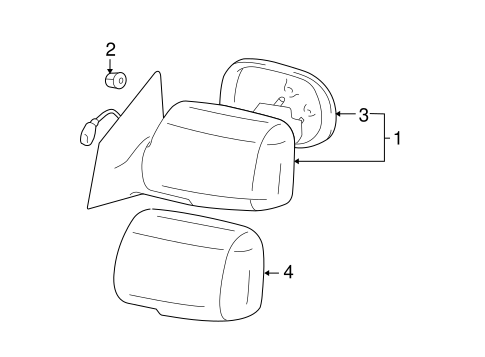 BODY/OUTSIDE MIRRORS for 2008 Toyota Yaris #2
