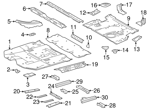 BODY/FLOOR & RAILS for 2015 Toyota Highlander #1