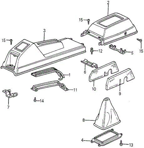 CHASSIS/CENTER CONSOLE for 1983 Honda ACCORD HATCHBACK #1