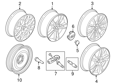 Front Suspension/Wheels & Trim for 2017 Ford Fusion #4