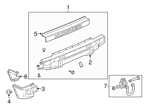 H2 BUMPER & COMPONENTS - REAR