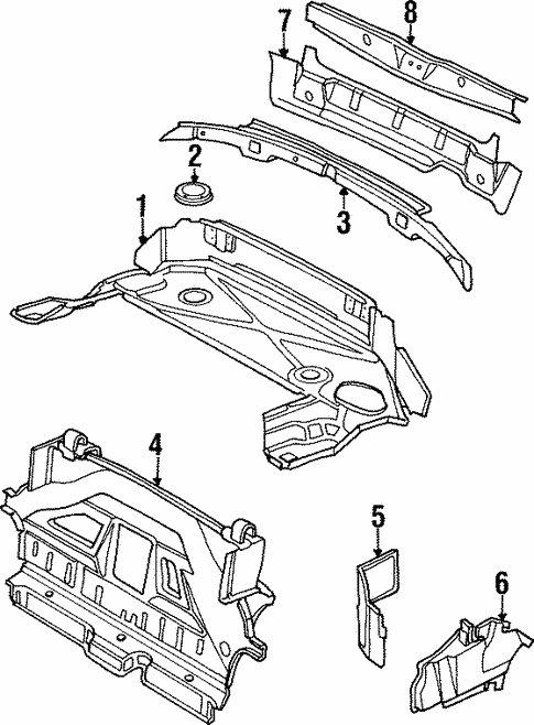Rear Body for 1994 Audi Cabriolet #0