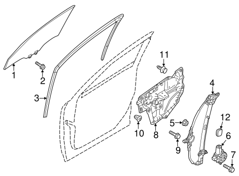 Glass - Front Door for 2014 Mazda 6 #0