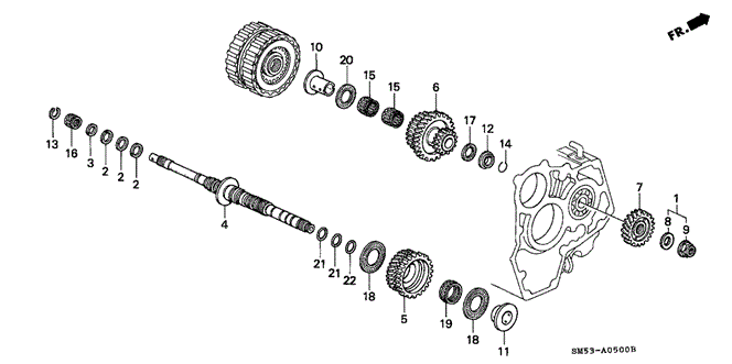 TRANSMISSION - AUTOMATIC/AT MAINSHAFT for 1993 Honda ACCORD 5-DOOR #1