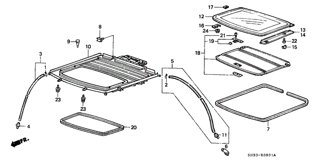 INTERIOR / BUMPER/SUNROOF for 1991 Honda CIVIC HATCHBACK #1