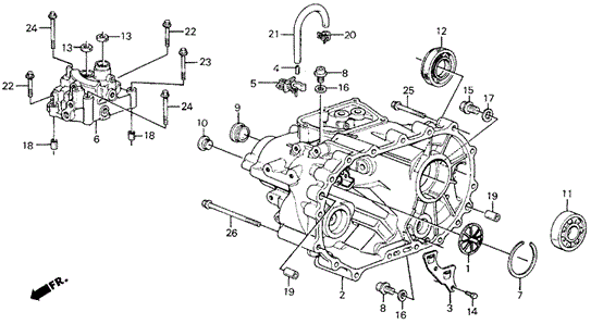 TRANSMISSION - MANUAL/MT TRANSMISSION HOUSING for 1990 Honda CIVIC 5-DOOR #1