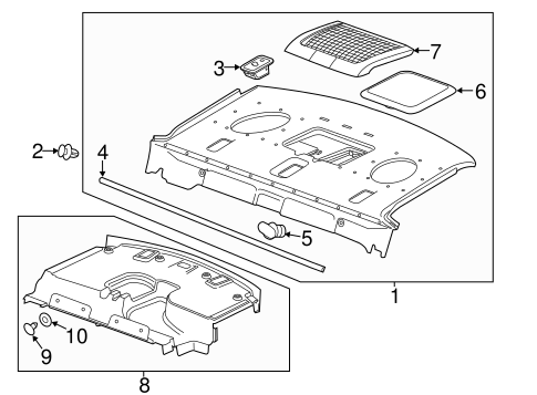 Malibu INTERIOR TRIM - REAR BODY