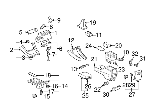 BODY/CENTER CONSOLE for 2005 Toyota Camry #1